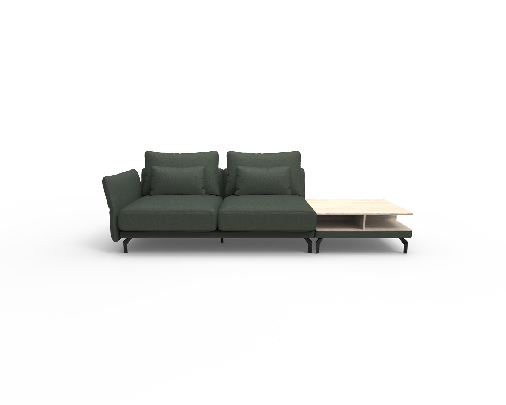 Seagull 2 Seater Sofa with Shelf Table (Right)